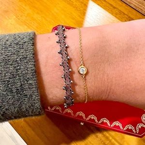 String & Silver Bead Bracelet